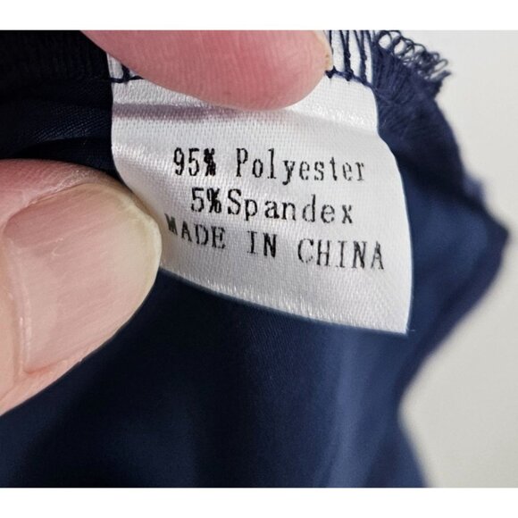 Zesica Womens Satin Wrap Dress With Keyhole Back & Side Tie In Dark Blue Size S - Picture 12 of 13